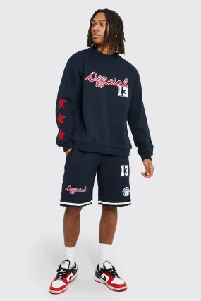 Oversized Official Varsity Short Tracksuit