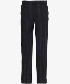 PAIGE Mens Onyx Stripe Shultz pinstripe straight-leg cotton-blend trousers