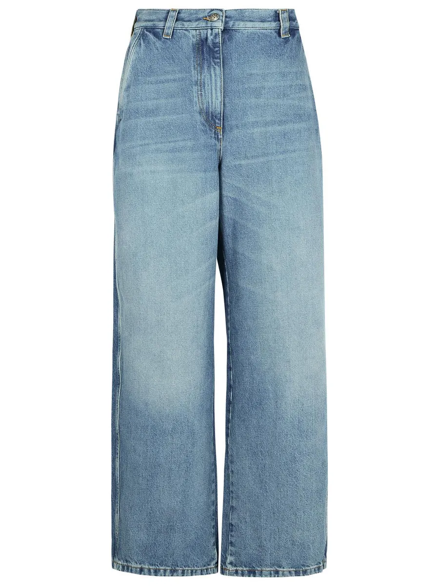 Palm Angels    Palm Angels 'Bear' Blue Cotton Jeans