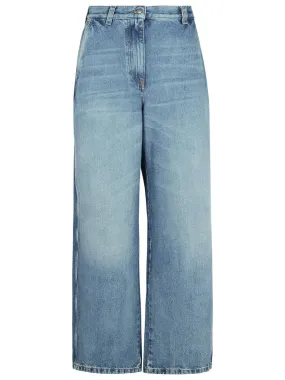 Palm Angels    Palm Angels 'Bear' Blue Cotton Jeans