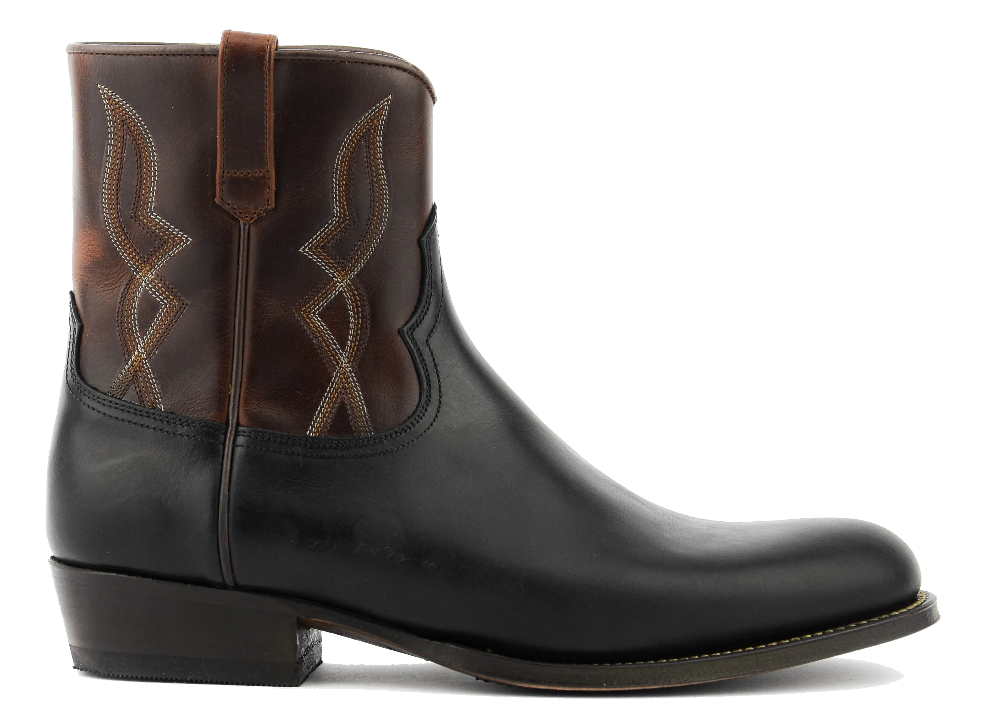 PAULWARMER  PAUL WARMER WESTERN BOOT BROWN BLACK