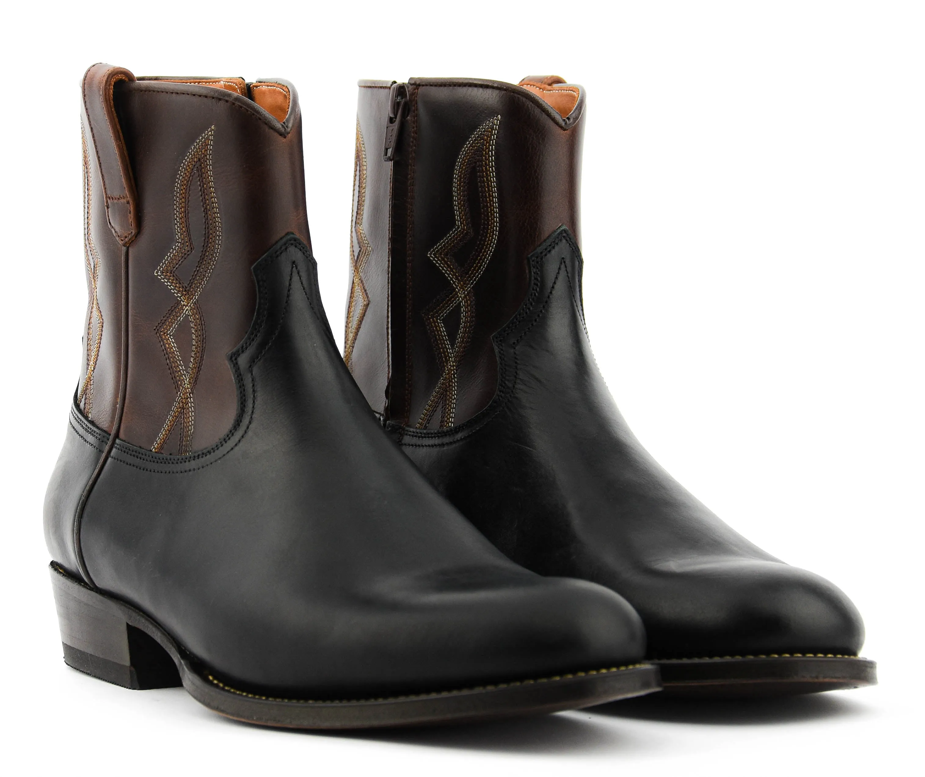 PAULWARMER  PAUL WARMER WESTERN BOOT BROWN BLACK