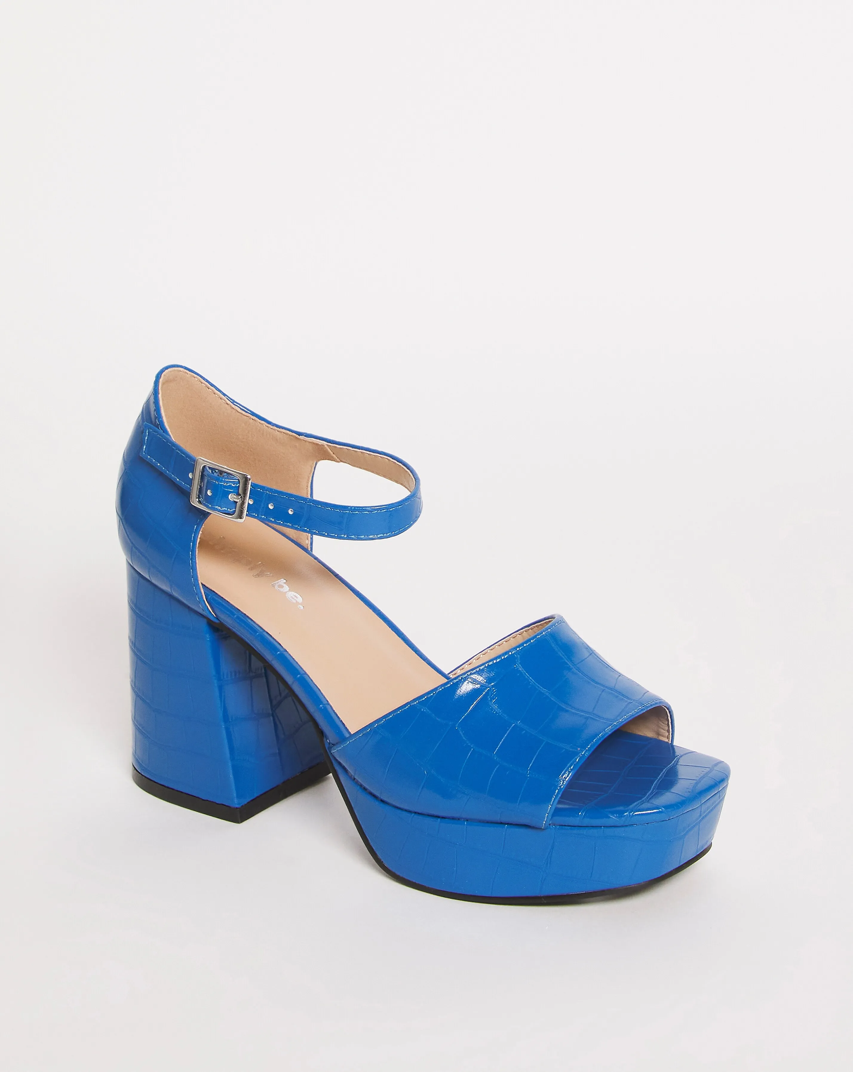 Pavla Classic Platform Heeled Sandals Wide Fit | Simply Be