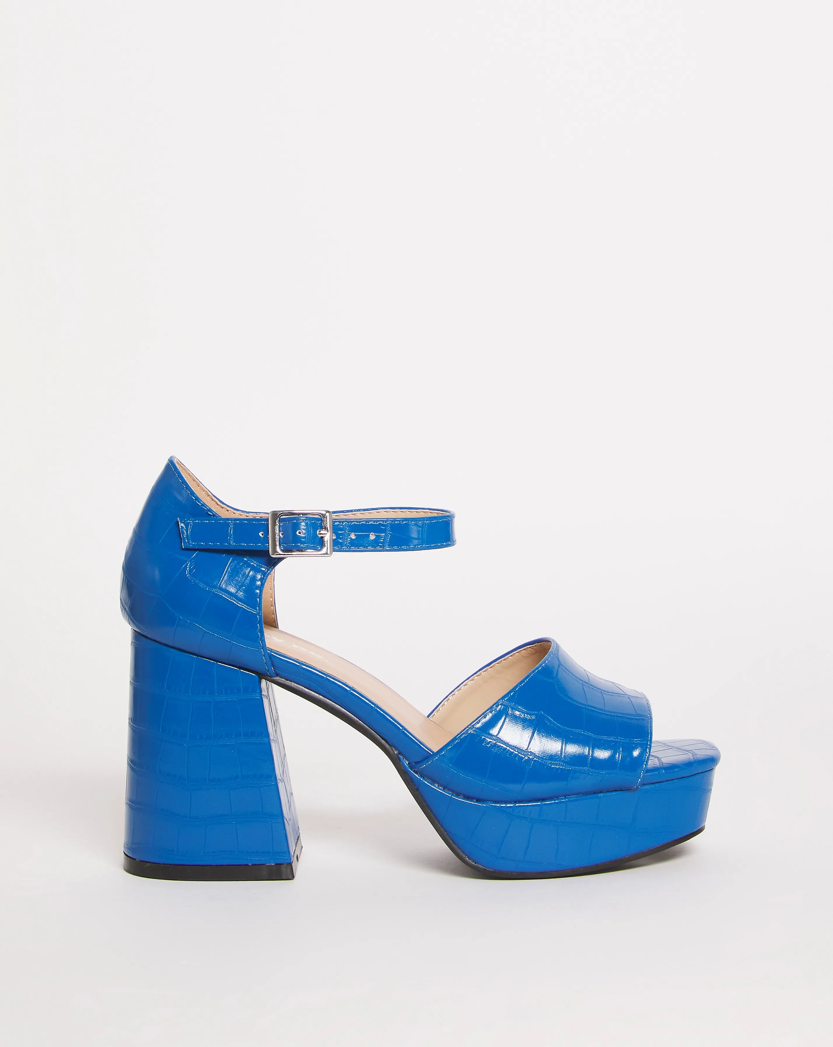 Pavla Classic Platform Heeled Sandals Wide Fit | Simply Be