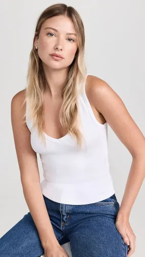 perfectwhitetee   V Neck Blondie Tank 