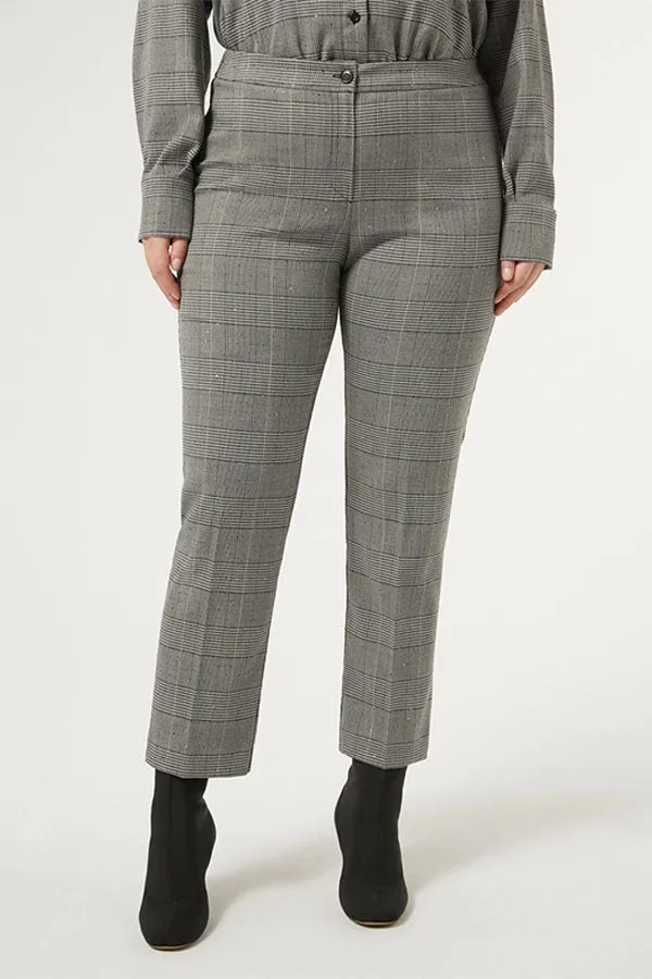 Persona (by Marina Rinaldi) NAVONA BLACK PRINCE OF WALES TROUSERS