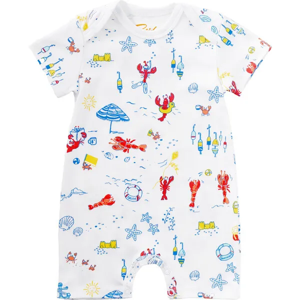 Petidoux Lobsters On Vacation Romper, Multi