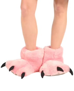 Pink Bear Kid Adult Paw Slipper