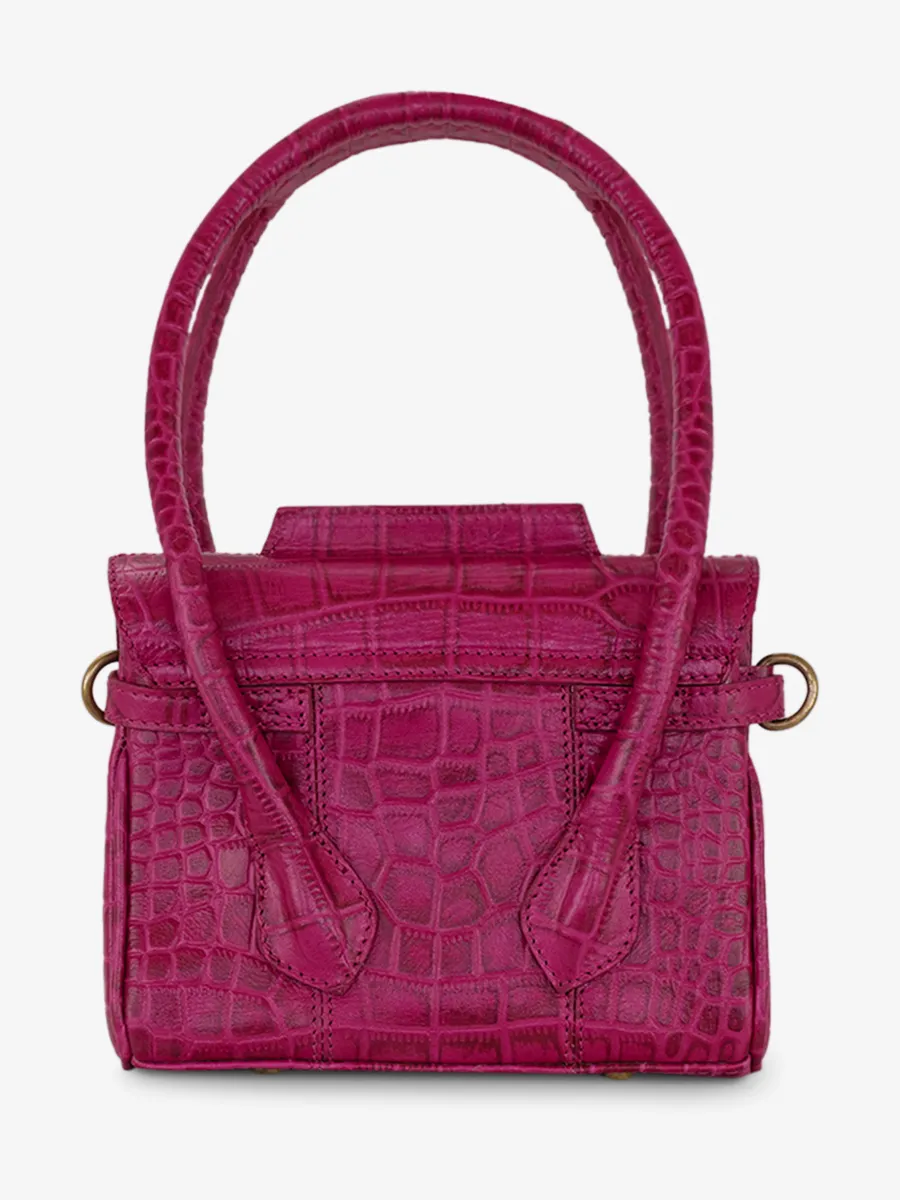 Pink Leather Handbag for Women - Colette XS Alligator Tourmaline | PAUL MARIUS