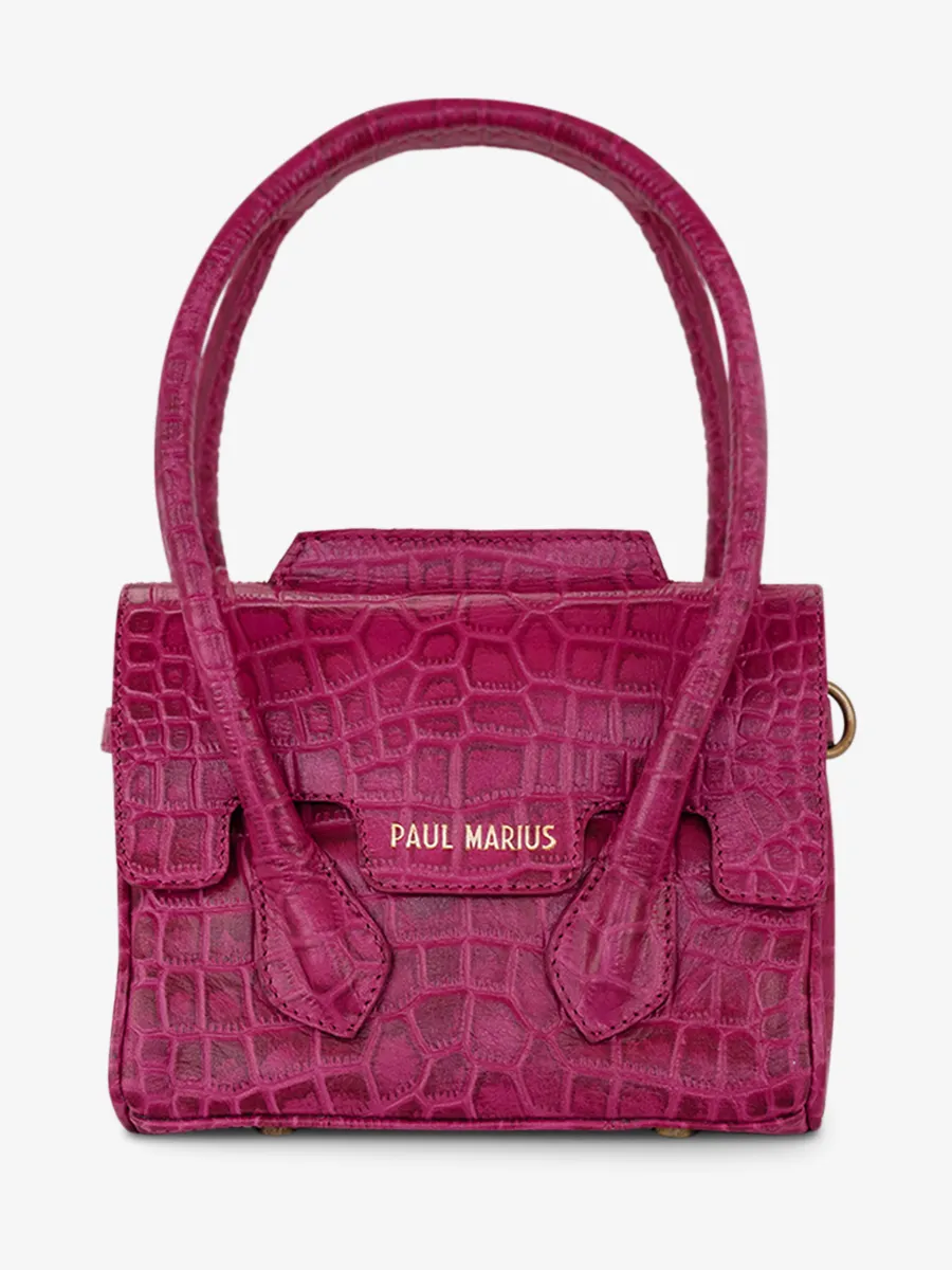 Pink Leather Handbag for Women - Colette XS Alligator Tourmaline | PAUL MARIUS