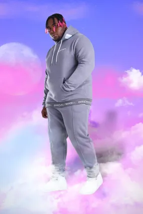 Plus Size Official MAN Hooded Tracksuit | boohooMAN UK