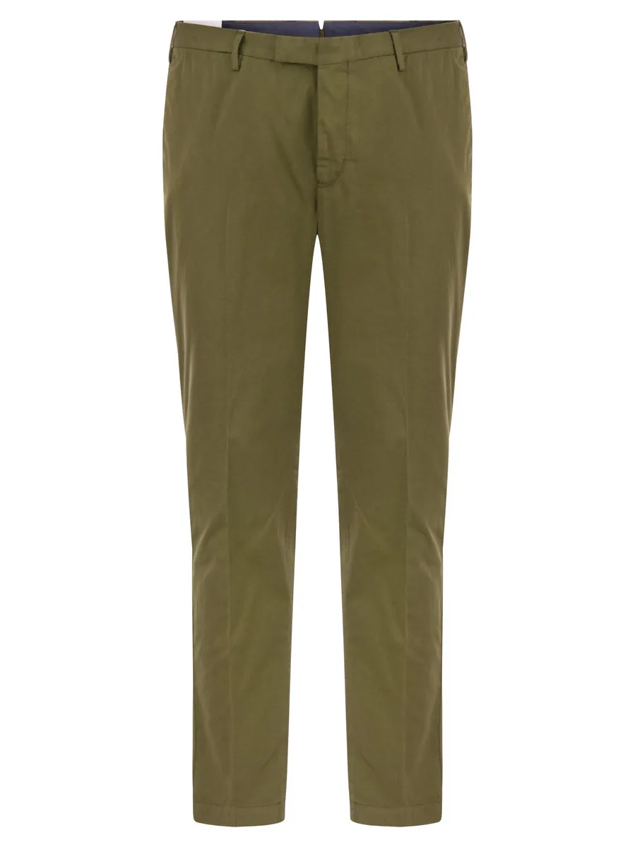 Pt Pantaloni Torino    Pt Pantaloni Torino Skinny Trousers In Cotton And Silk