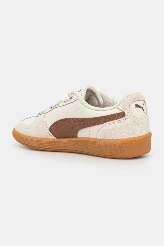 Puma leather sneakers Palermo Wide Lace SD beige color 402109