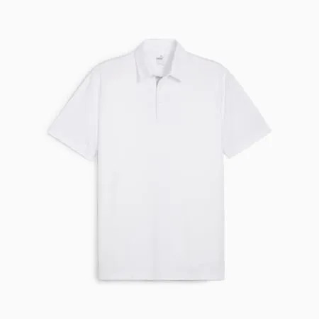 Pure Solid Men's Golf Polo | White Glow | PUMA Summer Neutrals | PUMA 