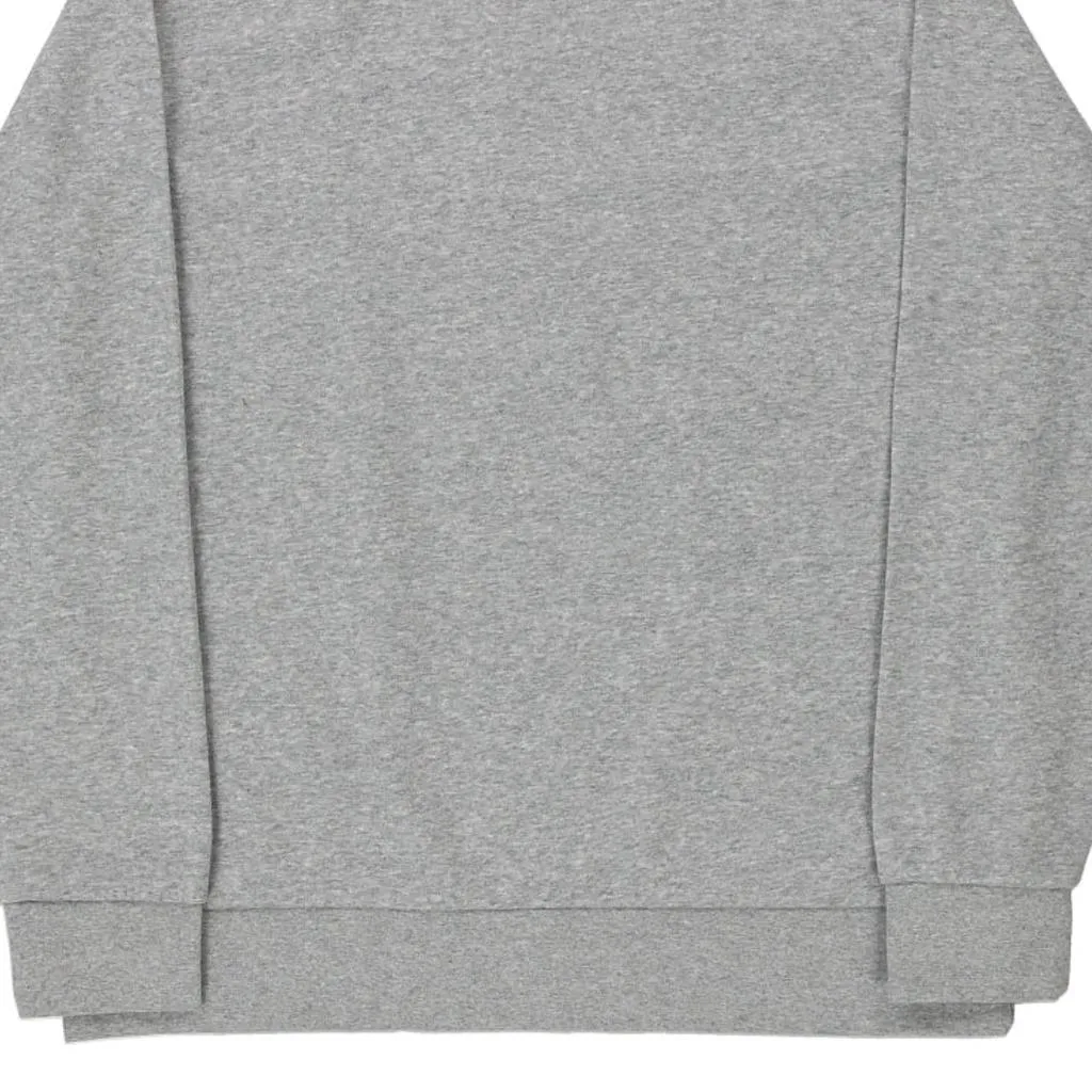 Reebok Spellout Sweatshirt - Large Grey Cotton