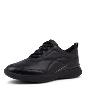 ROCKPORT Tm Sport Lace Black Leather Sneakers