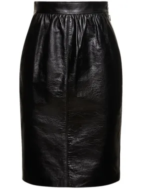 Saint Laurent   Leather skirt 