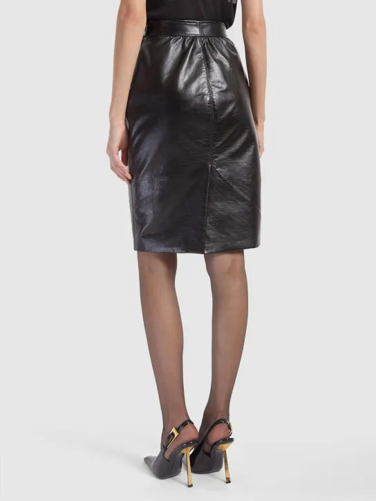 Saint Laurent   Leather skirt 