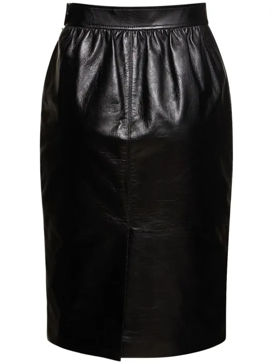 Saint Laurent   Leather skirt 