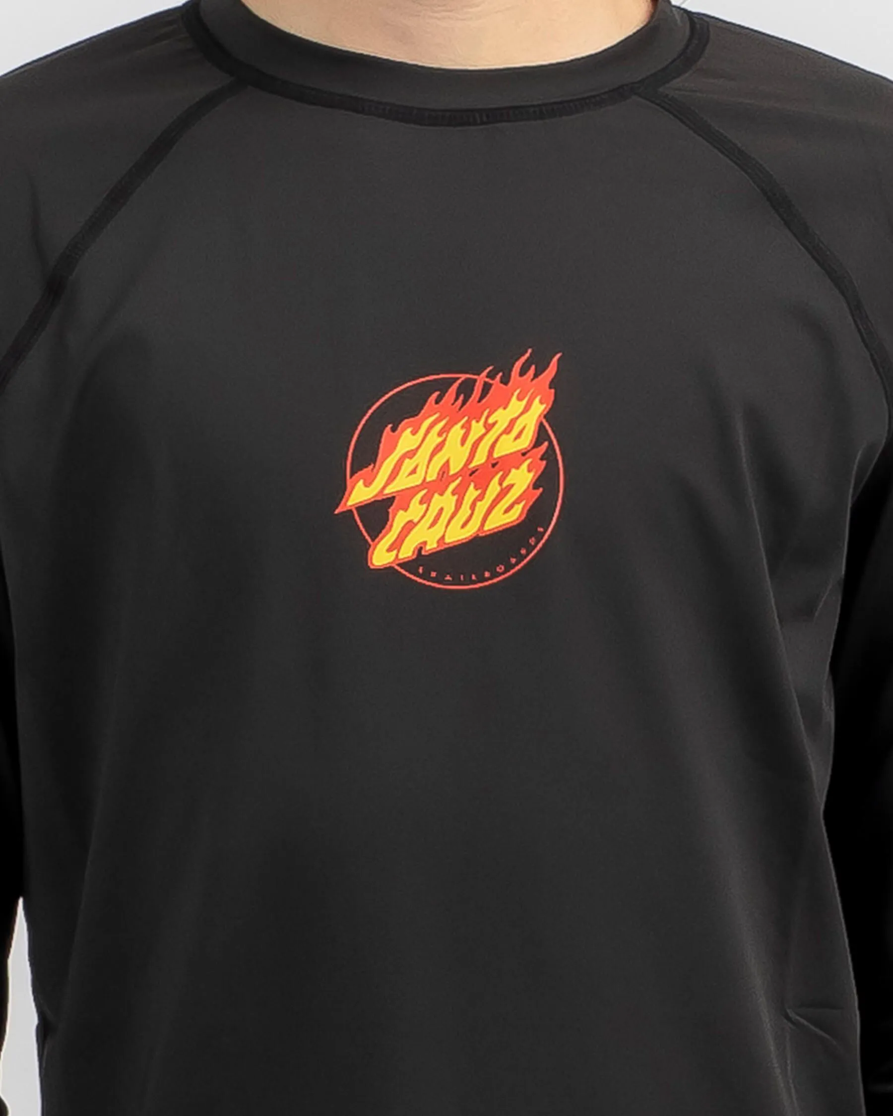 Santa Cruz Boys' Flame Dot Hand Rash Vest