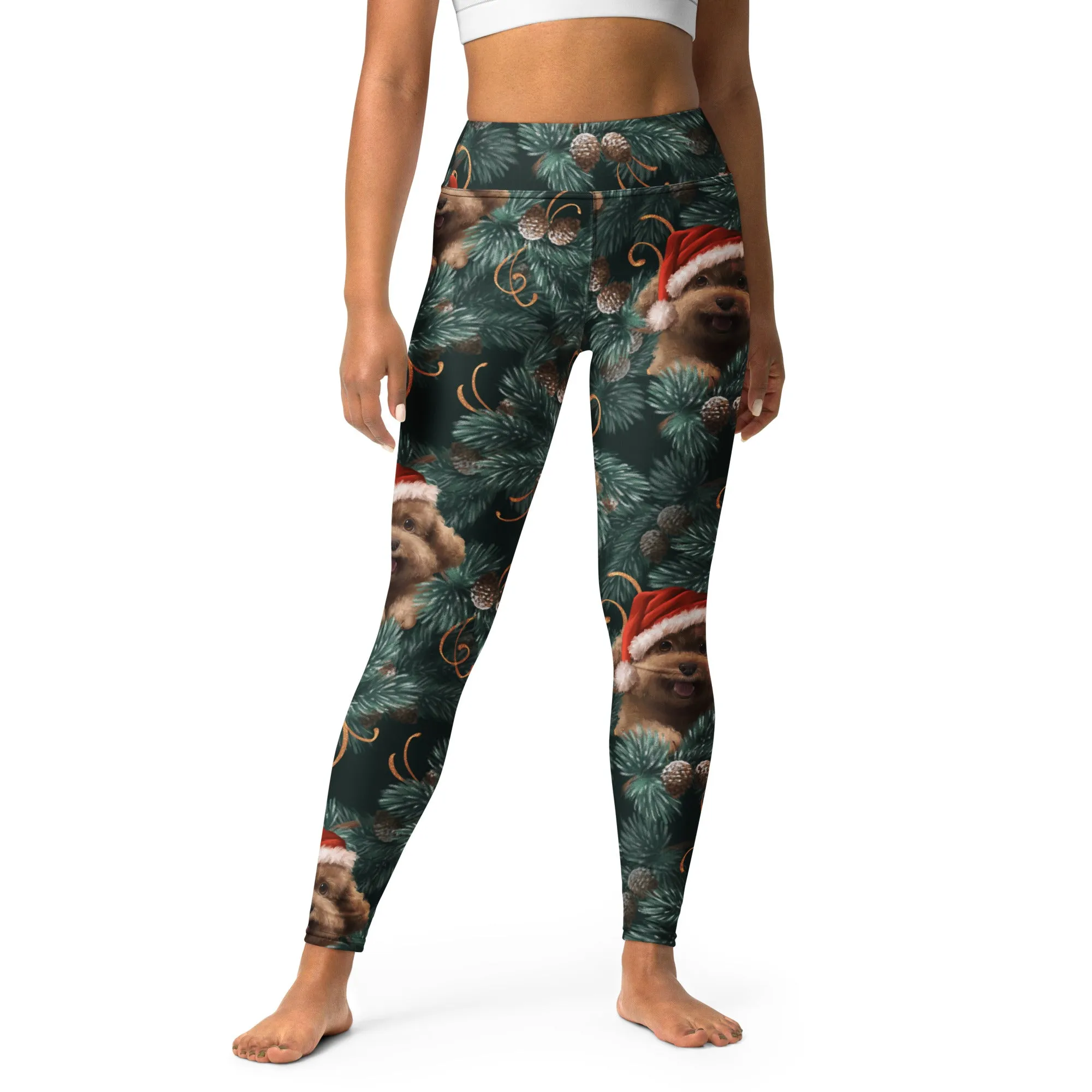 Santa Puppy Yoga Leggings