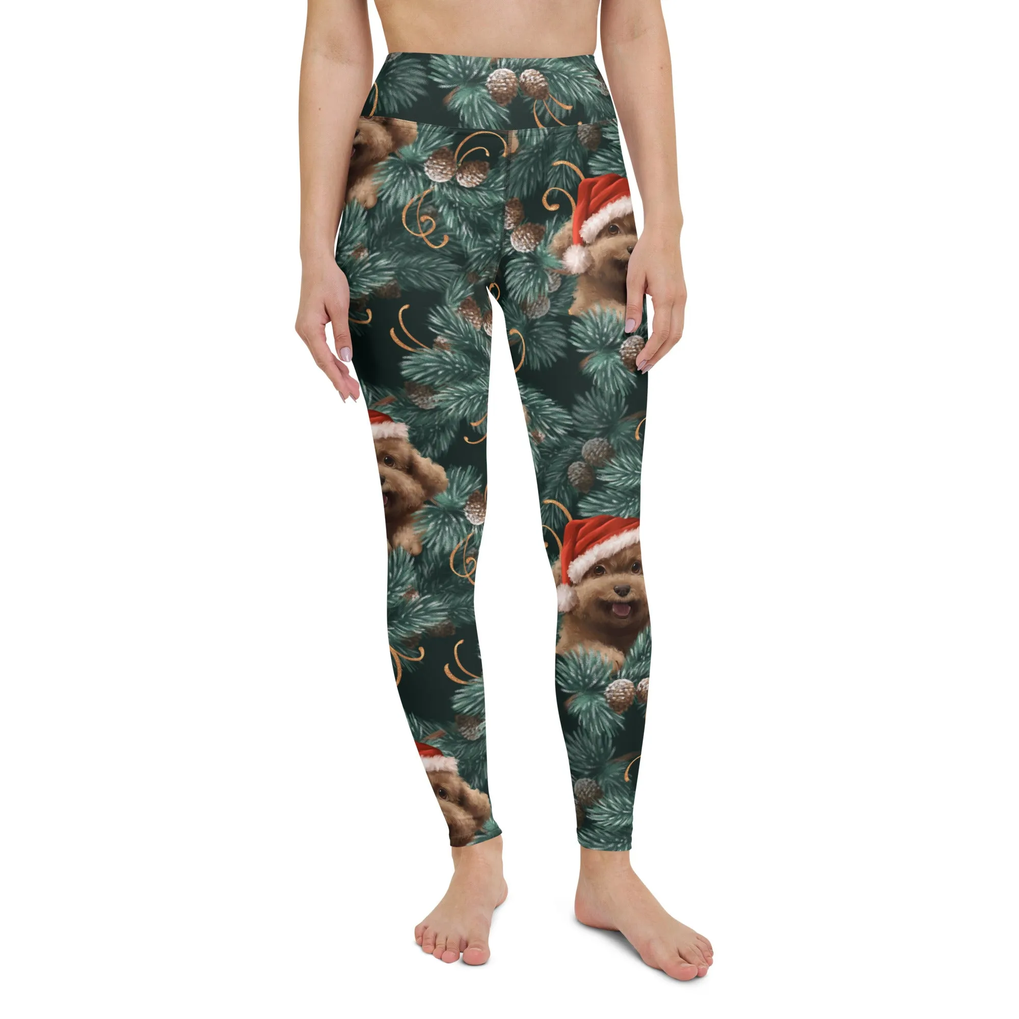 Santa Puppy Yoga Leggings