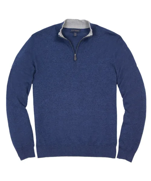 Scott Barber Organic Cotton/Cashmere Pullover: Denim