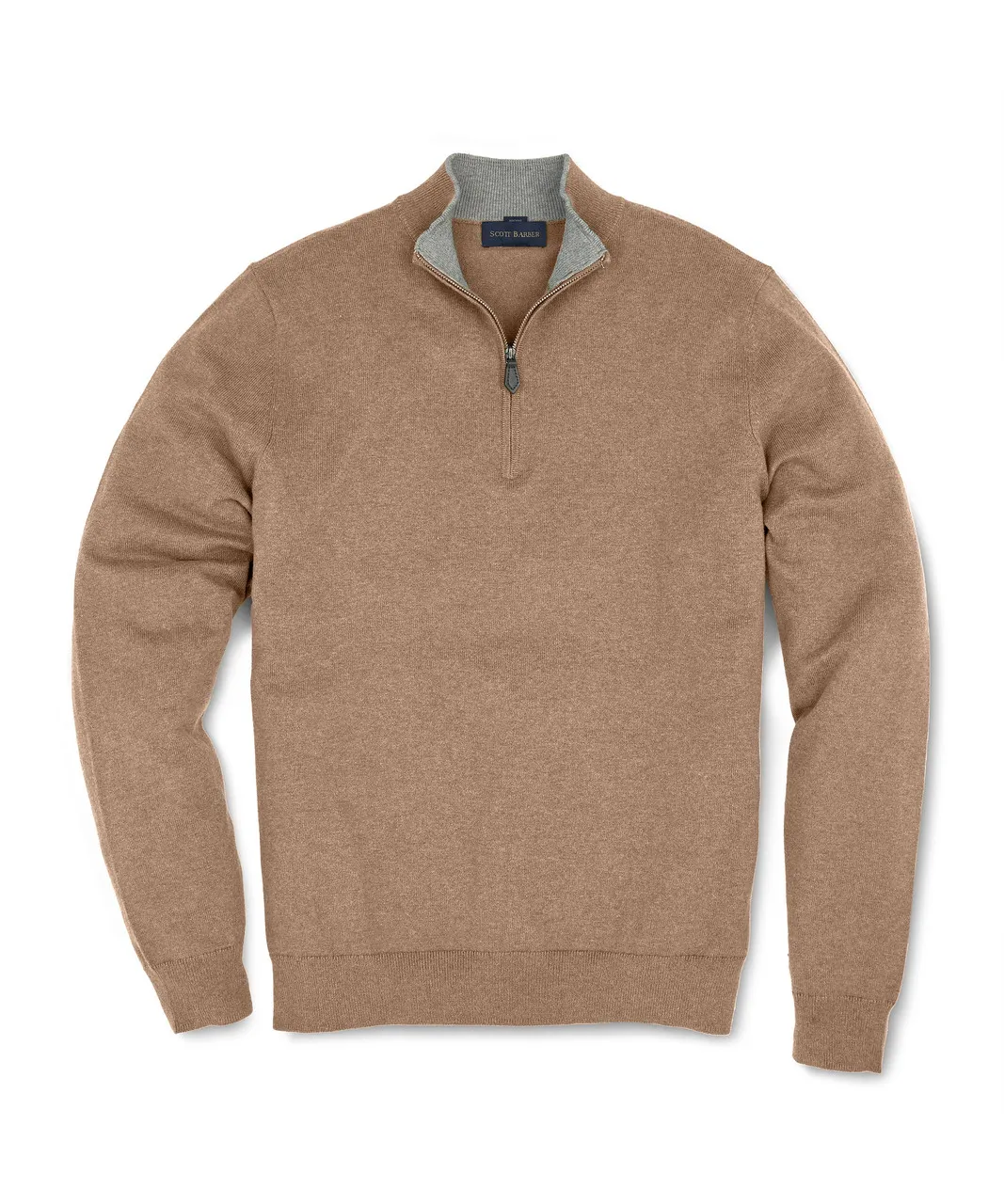 Scott Barber Organic Cotton/Cashmere Pullover: Walnut