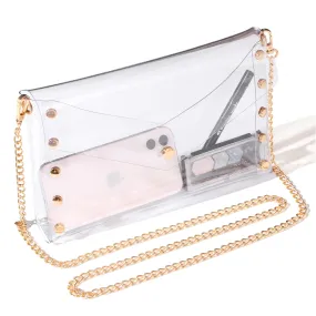 Selena Clear Handbag in Gold