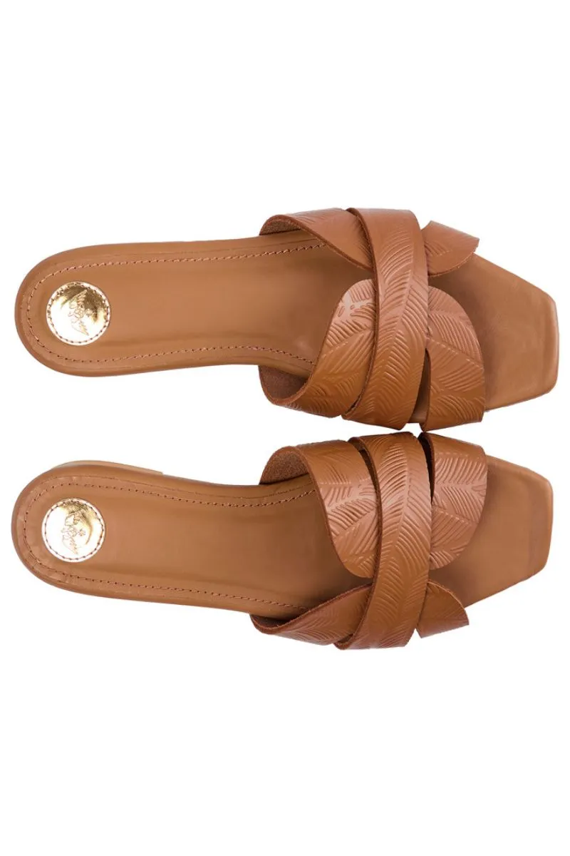 Sicily Leather Slipper | Cognac | Sandaler fra Mos Mosh