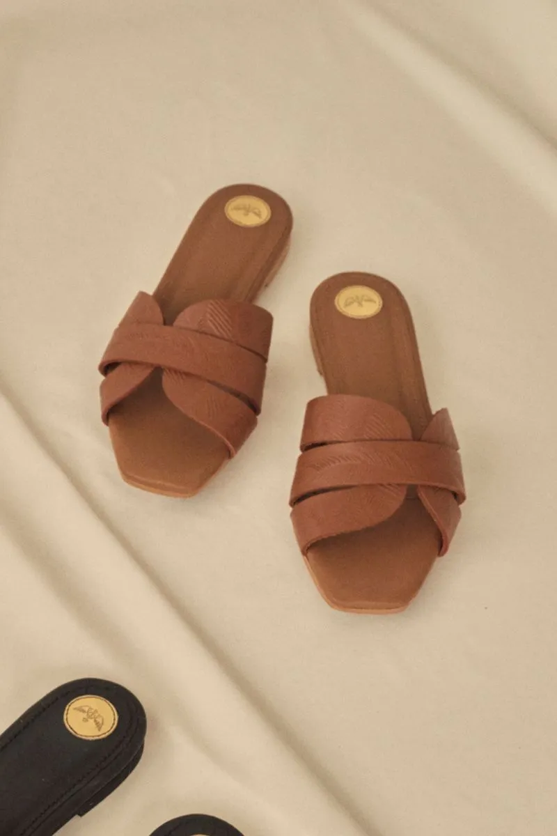 Sicily Leather Slipper | Cognac | Sandaler fra Mos Mosh