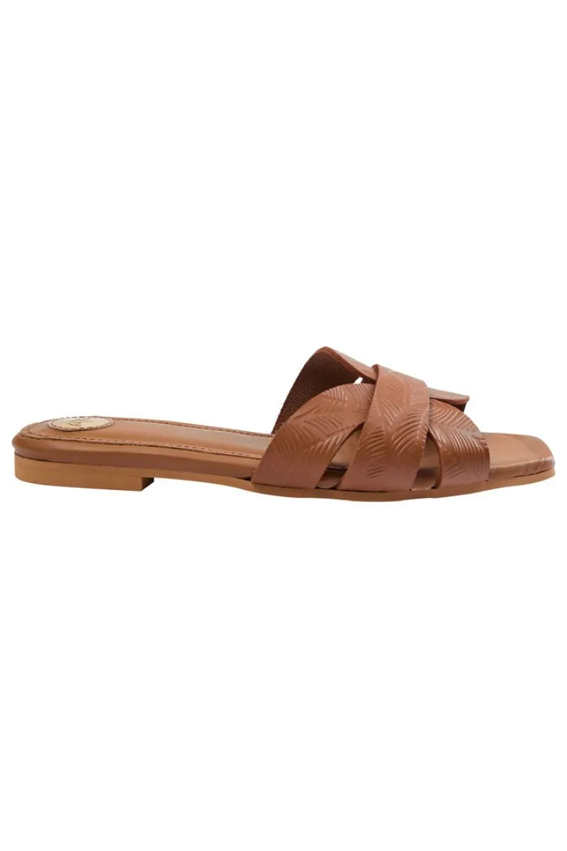 Sicily Leather Slipper | Cognac | Sandaler fra Mos Mosh