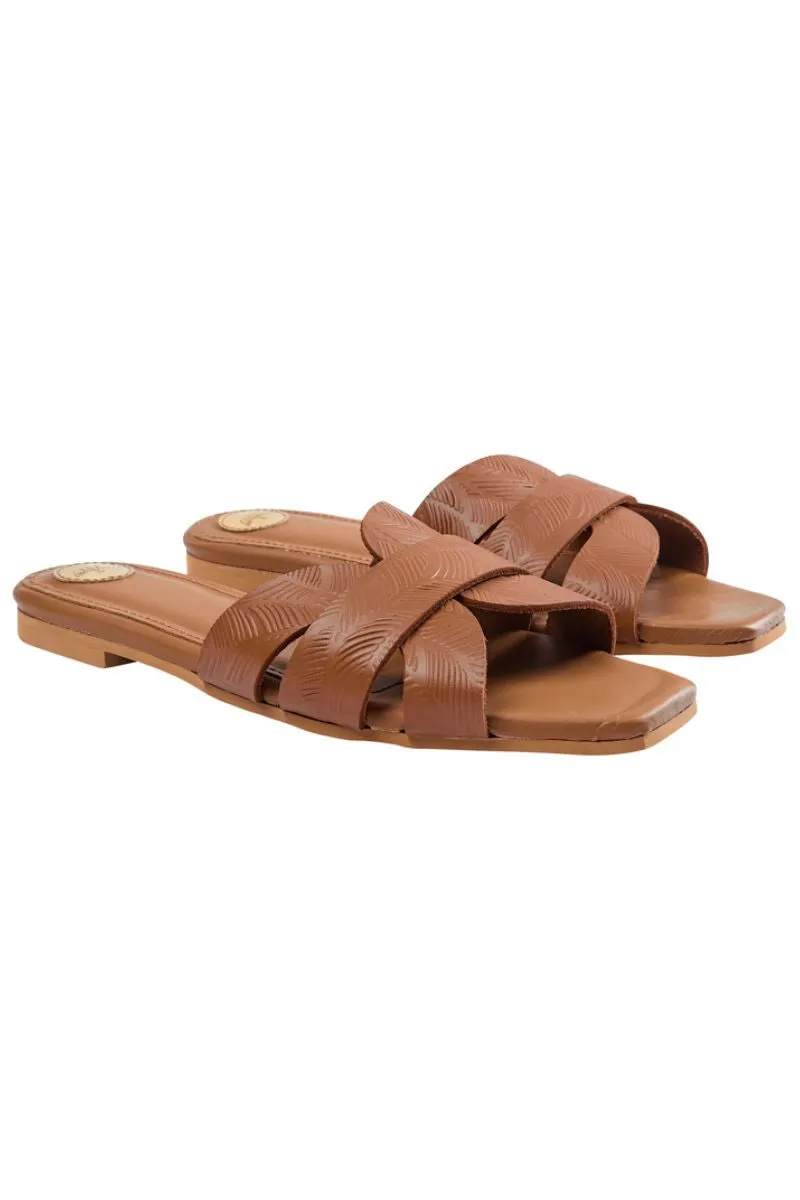 Sicily Leather Slipper | Cognac | Sandaler fra Mos Mosh