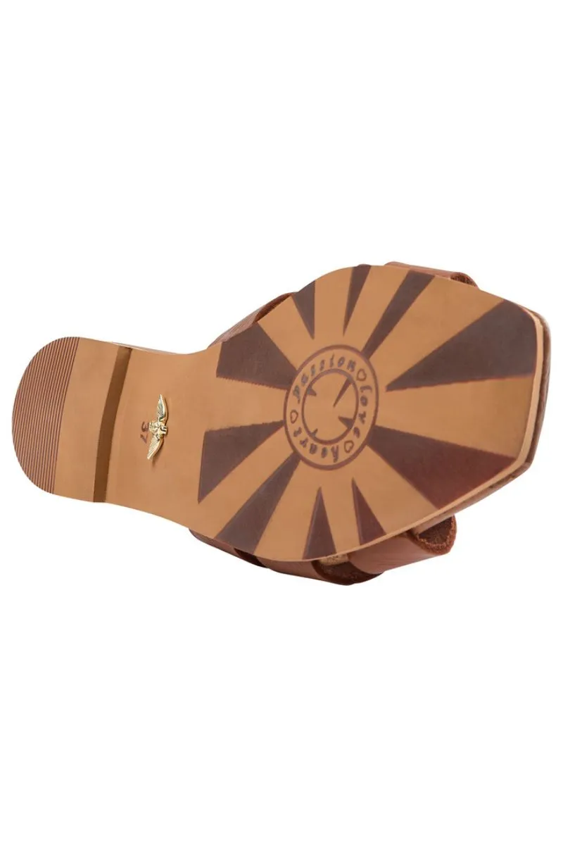 Sicily Leather Slipper | Cognac | Sandaler fra Mos Mosh