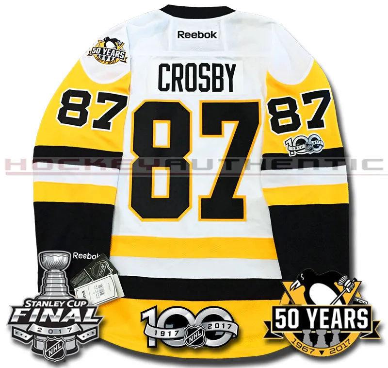 SIDNEY CROSBY PITTSBURGH PENGUINS 2017 STANLEY CUP FINALS PREMIER REEBOK NHL JERSEY