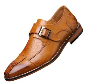 Single Buckle  - Men's Monkstrap Leather Dress shoes