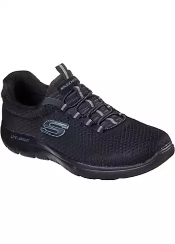 Skechers Mens Black Summits Trainers | Grattan