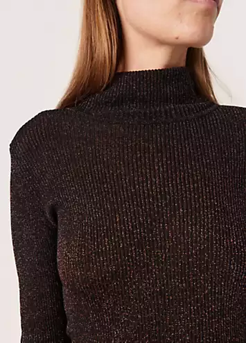 Soaked in Luxury Carina Metallic Knit Slim Fit Pullover | Grattan