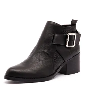 SOL SANA Dover Boot Black Leather Croc