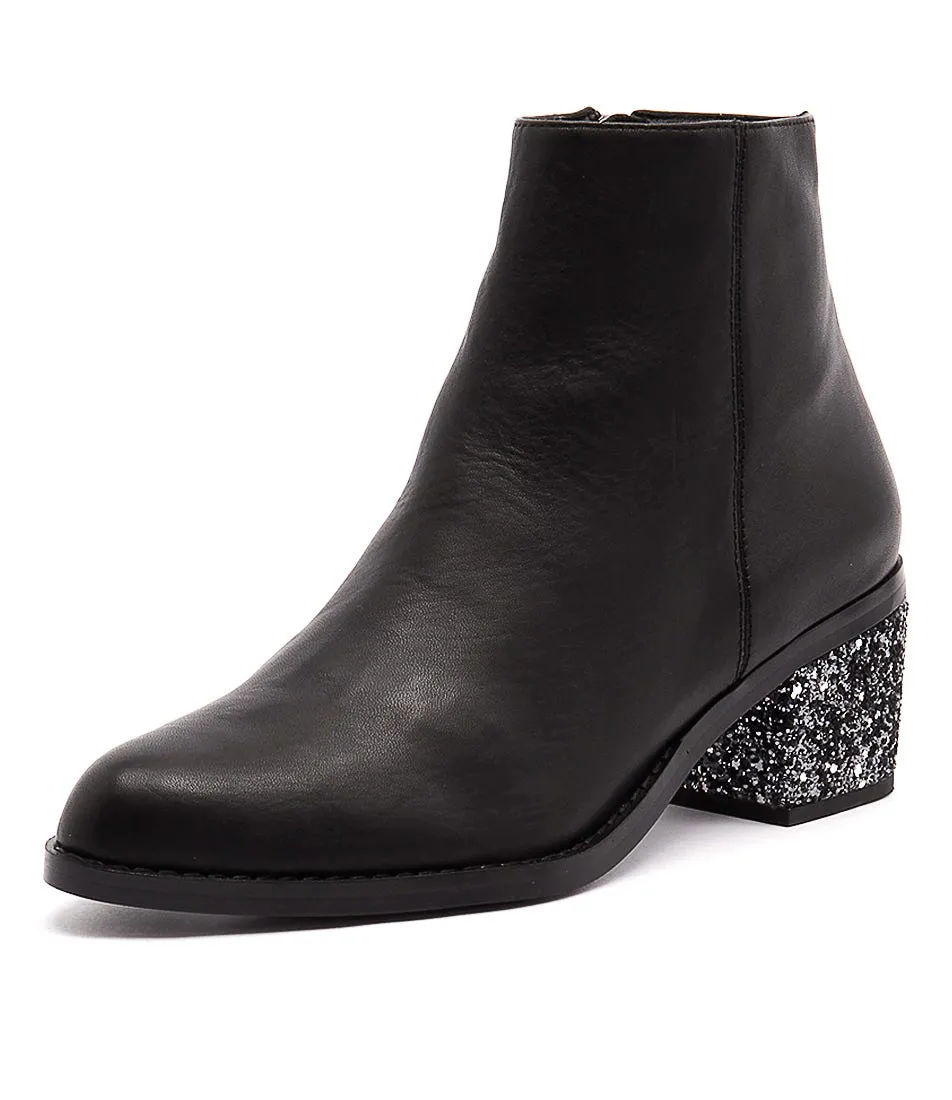 SOL SANA Jenni Boot Black Steel Gli Leather