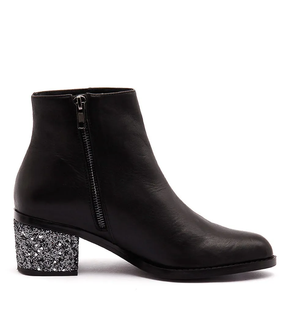 SOL SANA Jenni Boot Black Steel Gli Leather