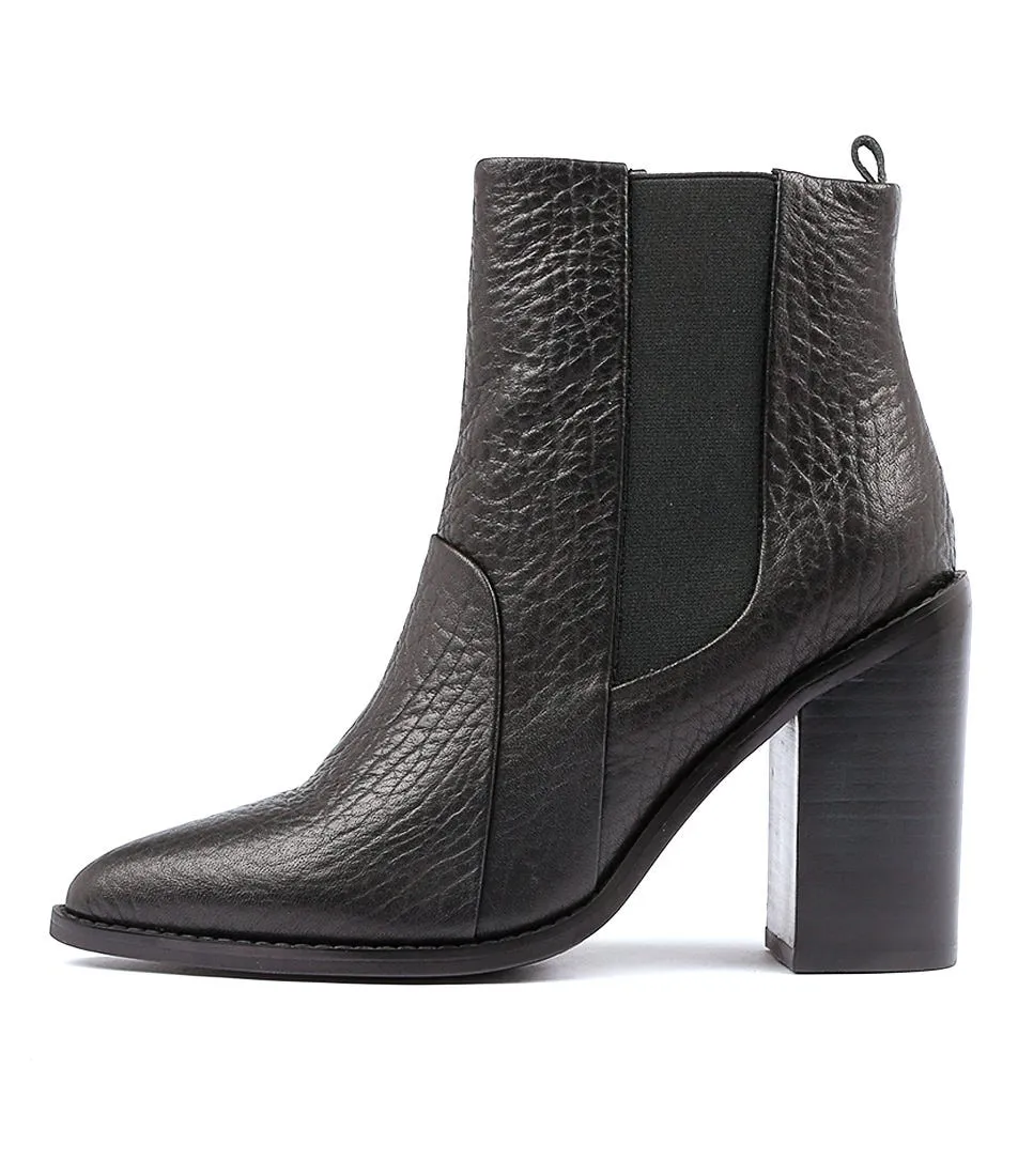 SOL SANA Lori Boot Black Elephant Leather