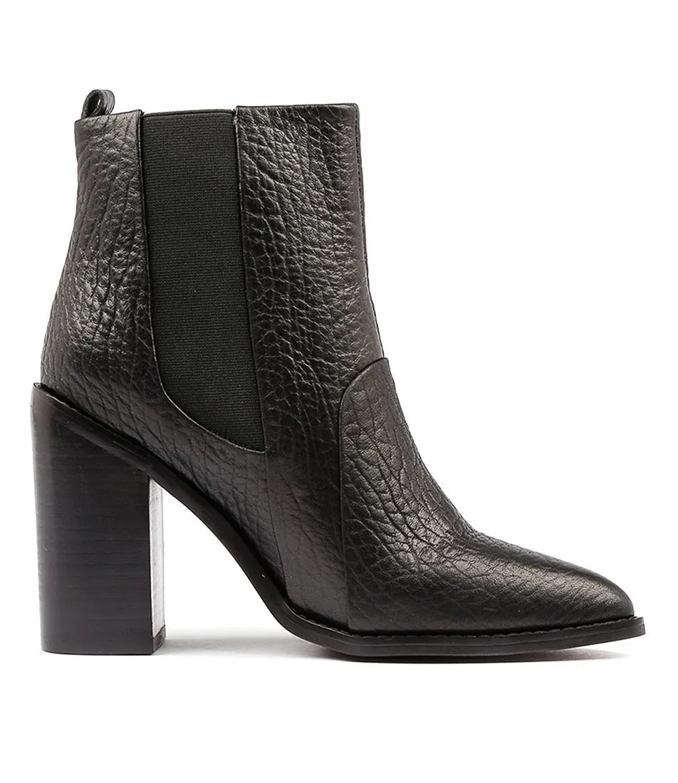 SOL SANA Lori Boot Black Elephant Leather