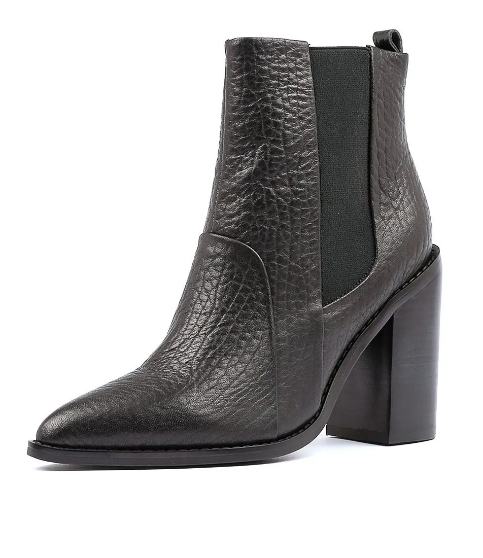 SOL SANA Lori Boot Black Elephant Leather