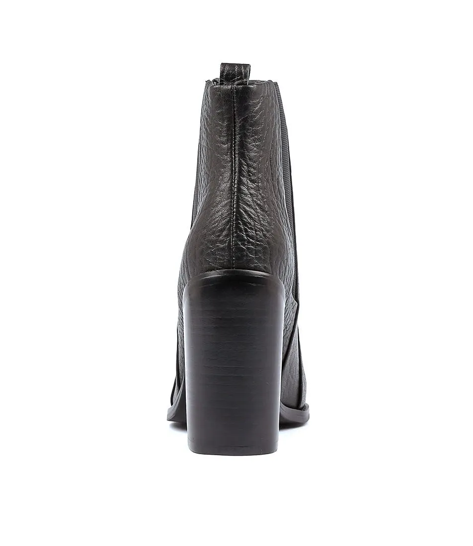 SOL SANA Lori Boot Black Elephant Leather