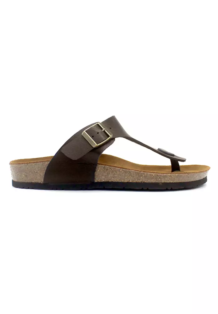 SoleSimple Rome - Dark Brown Leather Sandals & Flip Flops