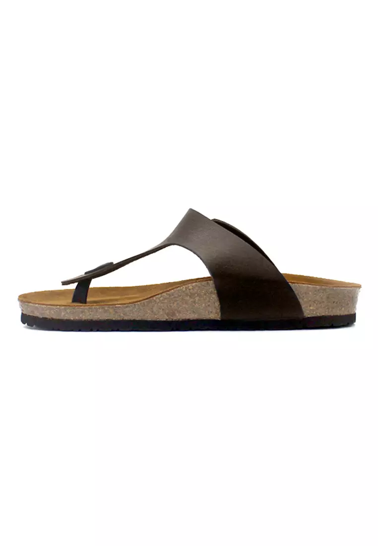 SoleSimple Rome - Dark Brown Leather Sandals & Flip Flops