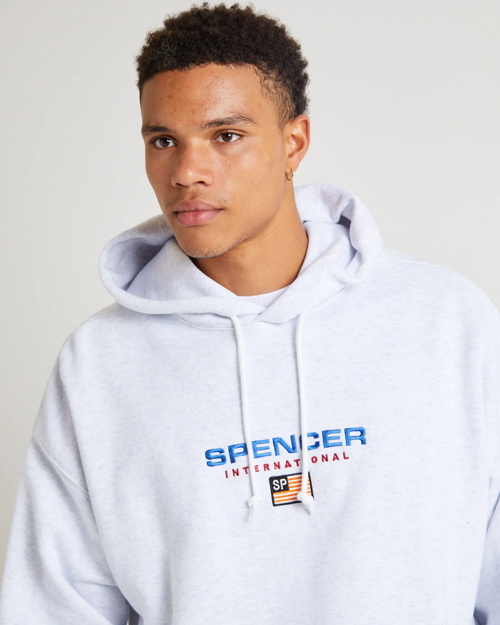 Spencer Project International Hoodie Jumper Frost Marle Grey