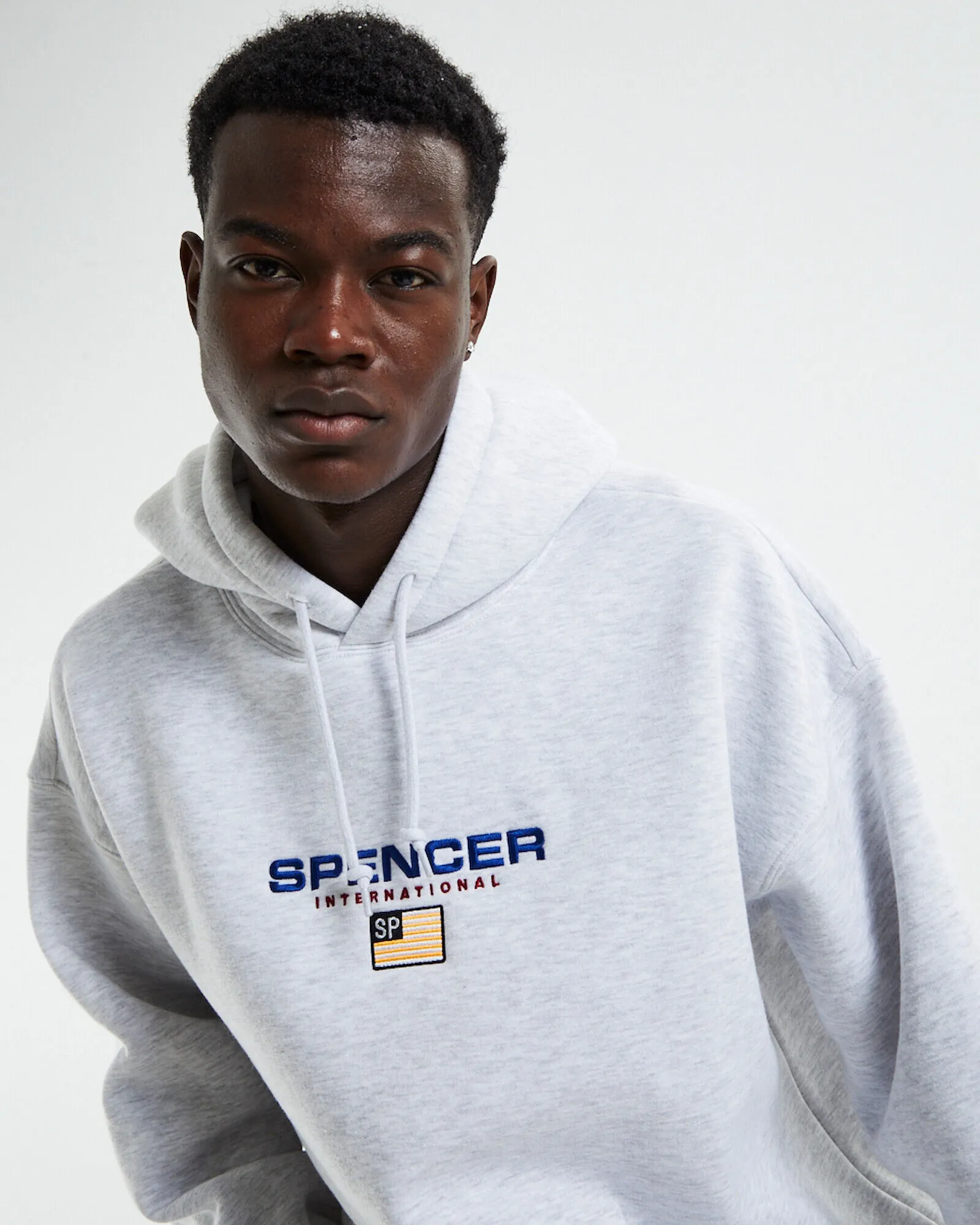 Spencer Project International Hoodie Jumper Frost Marle Grey