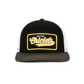 SPITTIN CHICLETS VARSITY PATCH TRUCKER HAT - BLACK